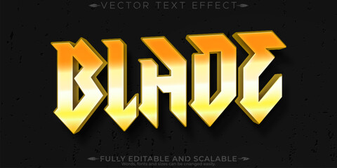 Blade editable text effect, editable sword and weapon text style