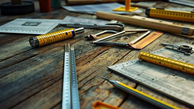Architect's Desk: Blueprint, Tools, and Precision