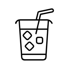 drink icon, drink line art - simple line art of drink, perfect for drink logos and icons and themed design 
