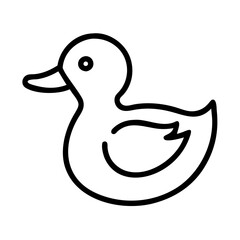 duck icon, duck line art - simple line art of duck, perfect for duck logos and icons and themed design 