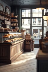 Charming Bakery Display with Pastries