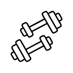 dumbbells icon, dumbbells line art - simple line art of dumbbells, perfect for dumbbells logos and icons and themed design 