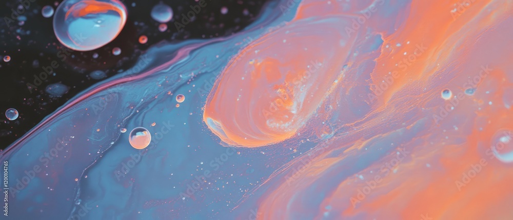 Poster Swirling nebular gases create vibrant cosmic patterns in deep space environment