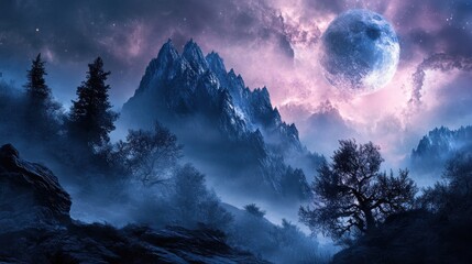 Enchanted Mountain Night
