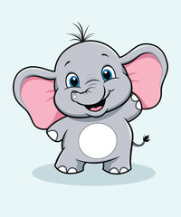 Fototapeta premium Cute Elephent Vector file