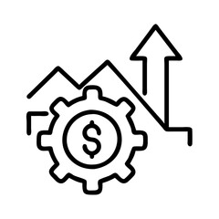 economizing icon, economizing line art - simple line art of economizing, perfect for economizing logos and icons and themed design 