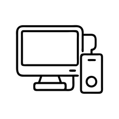 electronics icon, electronics line art - simple line art of electronics, perfect for electronics logos and icons and themed design 