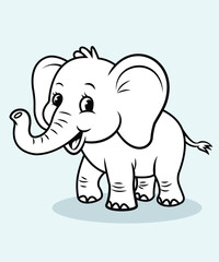 Fototapeta premium Cute Elephent Vector file