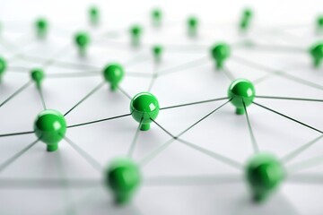 Global computer network. Hi-res digitally generated image., Generative AI