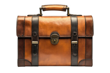 Classic leather briefcase displayed against a neutral background highlighting craftsmanship and design quality