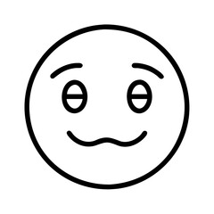 emoji icon, emoji line art - simple line art of emoji, perfect for emoji logos and icons and themed design 