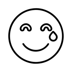 emoji icon, emoji line art - simple line art of emoji, perfect for emoji logos and icons and themed design 