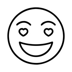 Fototapeta premium emoji icon, emoji line art - simple line art of emoji, perfect for emoji logos and icons and themed design 