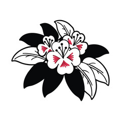 Flower Silhouette Vector Design EPS