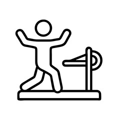 exercise icon, exercise line art - simple line art of exercise, perfect for exercise logos and icons and themed design 