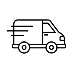 express van icon, express van line art - simple line art of express van, perfect for express van logos and icons and themed design 