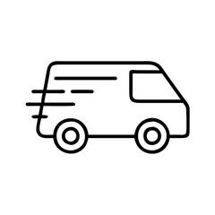 express van icon, express van line art - simple line art of express van, perfect for express van logos and icons and themed design 