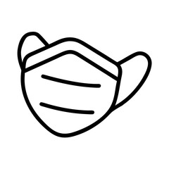 face mask icon, face mask line art - simple line art of face mask, perfect for face mask logos and icons and themed design 