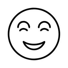 Fototapeta premium face smile icon, face smile line art - simple line art of face smile, perfect for face smile logos and icons and themed design 