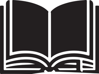 book vector silhouette icon on white background