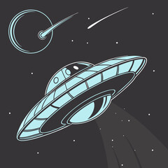 ufo in space © Kazal Roy