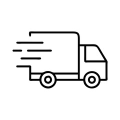 fast moving shipping delivery truck icon, fast moving shipping delivery truck vector