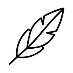 feather icon, feather line art - simple line art of feather, perfect for feather logos and icons and themed design 