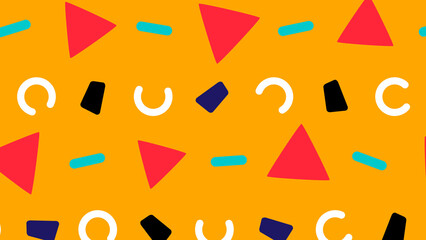 Seamless Pattern 80s Memphis Style Background