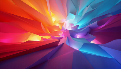 Abstract 2D geometric colorful background