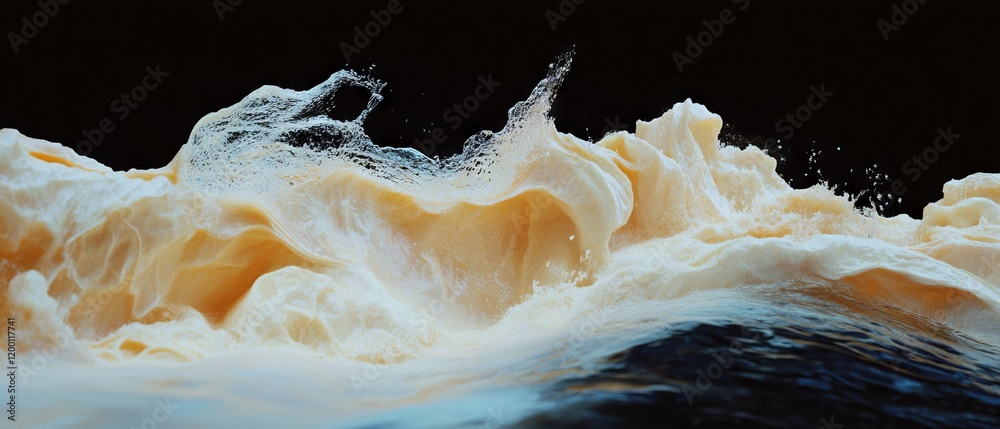 Poster Dynamic splashes of water create abstract shapes in a powerful display of motion and energy