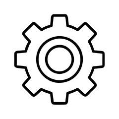 gear icon, gear line art - simple line art of gear, perfect for gear logos and icons and themed design 