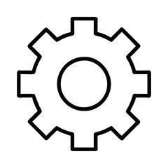 gear icon, gear line art - simple line art of gear, perfect for gear logos and icons and themed design 