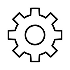 gear settings icon, gear settings line art - simple line art of gear settings, perfect for gear settings logos and icons and themed design 
