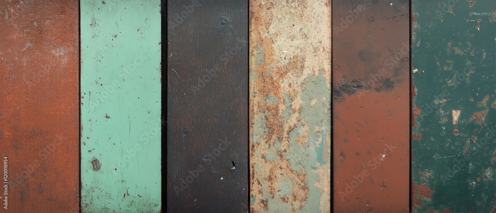 Poster stained and scratched wood with rustic charm showcasing worn texture and faded finish