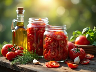 Preserve the freshness of summer tomatoes with this easy canning recipe. Enjoy the flavors of garlic and herbs all year round.