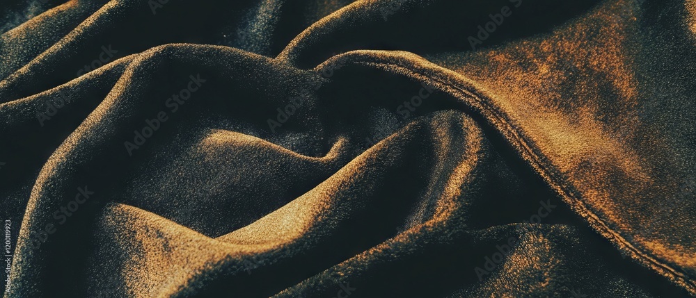 Poster soft suede fabric close-up showcasing rich texture and inviting warmth