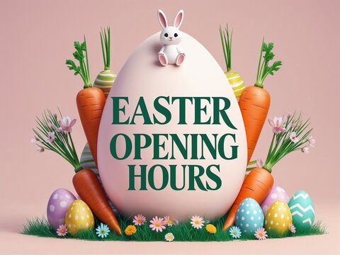 Easter Opening Hours - Easter Scene