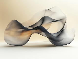 Obraz premium Abstract flowing shapes in soft colors, suggesting movement and elegance.