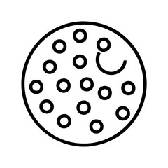 golf ball icon, golf ball line art - simple line art of golf ball, perfect for golf ball logos and icons and themed design 