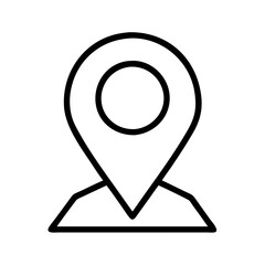 gps pin icon, gps pin line art - simple line art of gps pin, perfect for gps pin logos and icons and themed design 