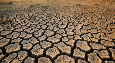 Fototapeta premium Dried Cracked Earth Texture