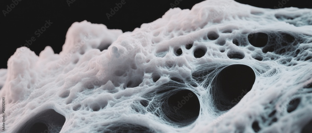 Poster Exploring the intricate texture of layered plastic from a 3D printing process
