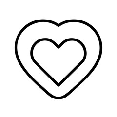 heart icon, heart line art - simple line art of heart, perfect for heart logos and icons and themed design 