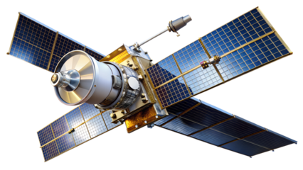 solar panels with satallite on a roof