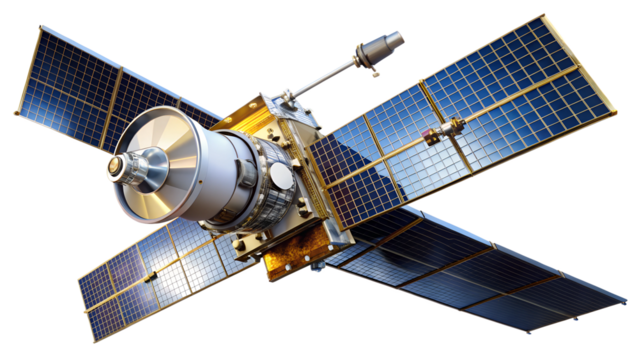 solar panels with satallite on a roof