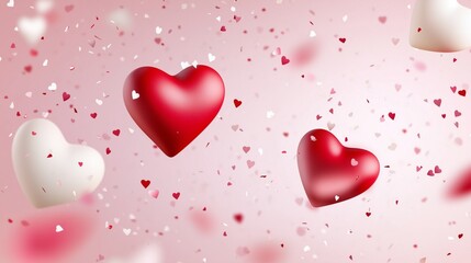 Valentines day background with lovely hearts pattern