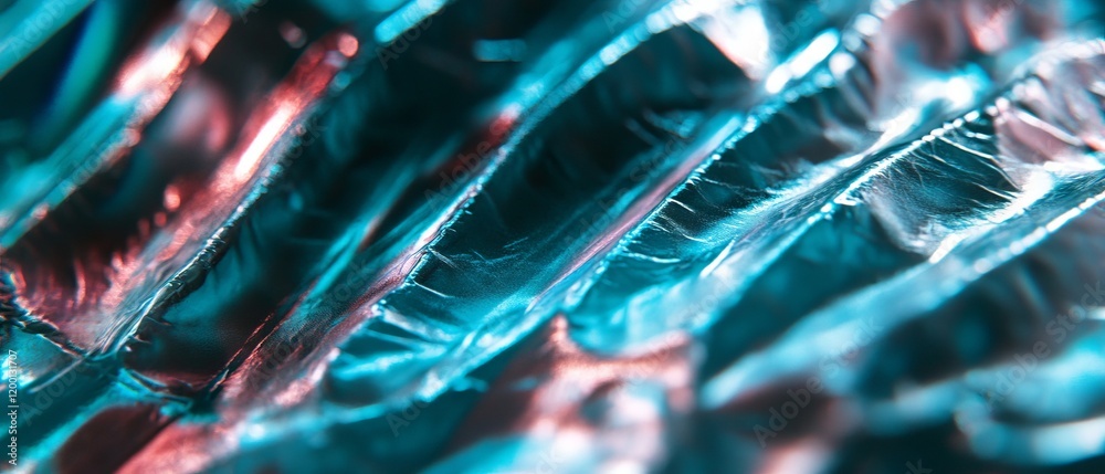 Poster detailed view of corrugated plastic texture showcases ribbed structure and translucent finish