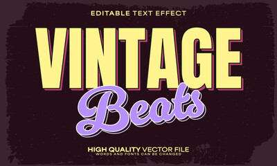 Retro vintage text effect, editable text effect and 80s 3d font style bold shadow neon poster design