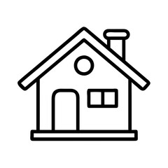 house icon, house line art - simple line art of house, perfect for house logos and icons and themed design 