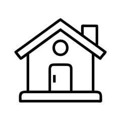 house icon, house line art - simple line art of house, perfect for house logos and icons and themed design 